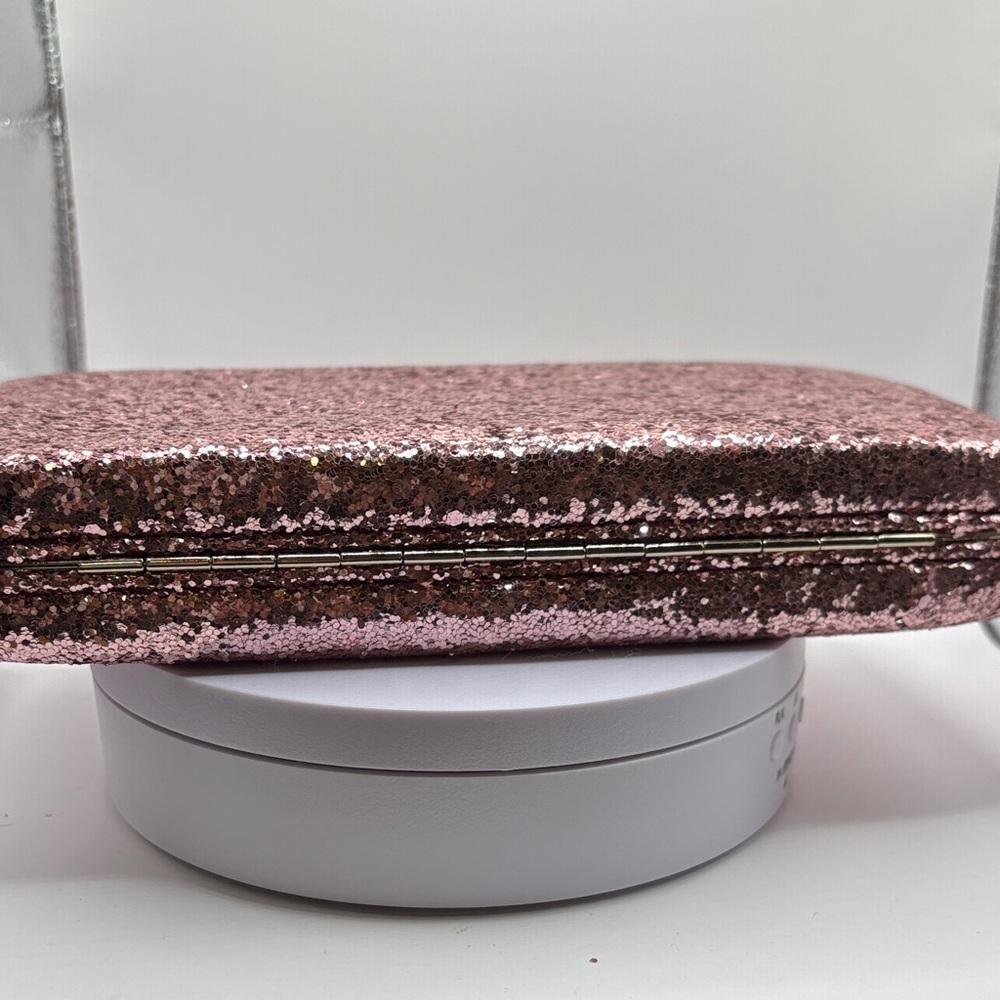 The Limited Rose Gold Glitter Box Clutch Evening Bag EUC - Picture 11 of 11